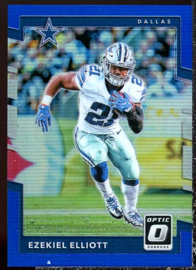 Ezekiel Elliott Card 2017 Donruss Optic Blue #49  Image 1