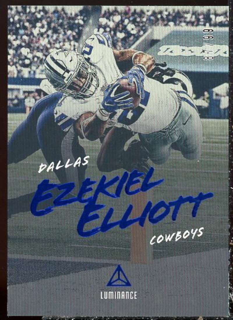 Ezekiel Elliott Card 2018 Panini Luminance Blue #36  Image 1