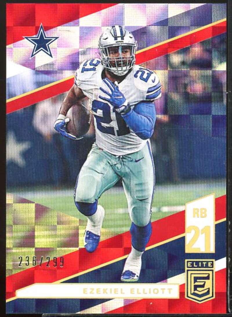 Ezekiel Elliott Card 2019 Elite Red #20  Image 1