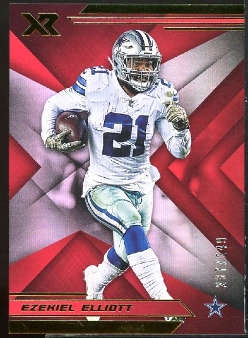 Ezekiel Elliott Card 2019 Panini XR Red #4  Image 1