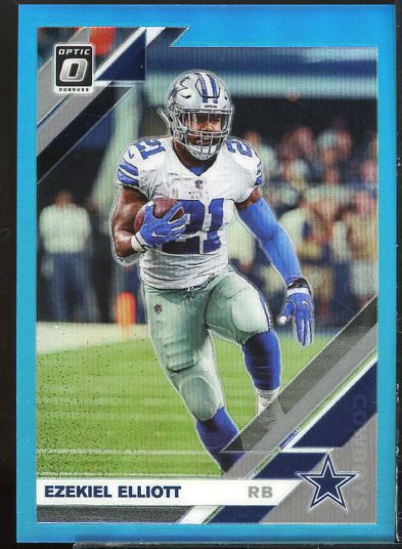 Ezekiel Elliott Card 2019 Donruss Optic Aqua #28  Image 1