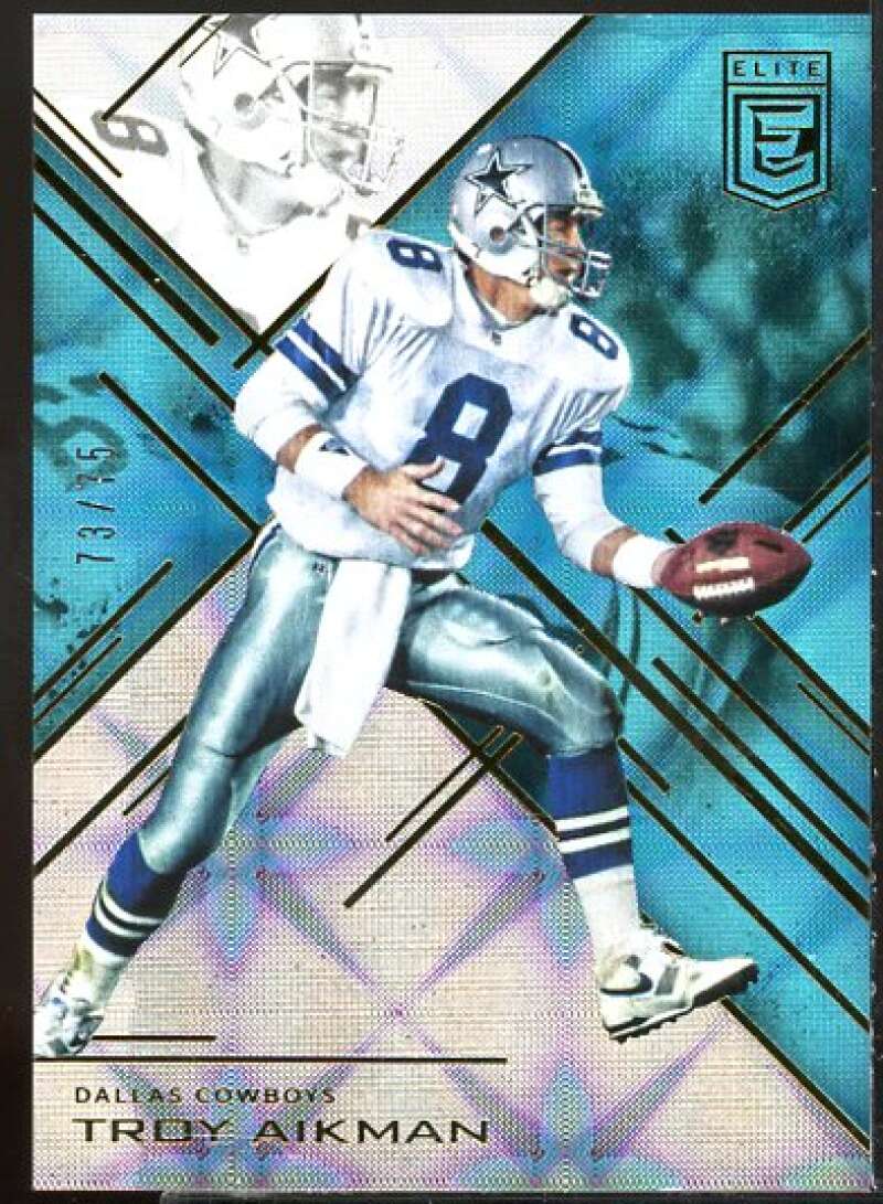 Troy Aikman Card 2016 Elite Teal #96  Image 1