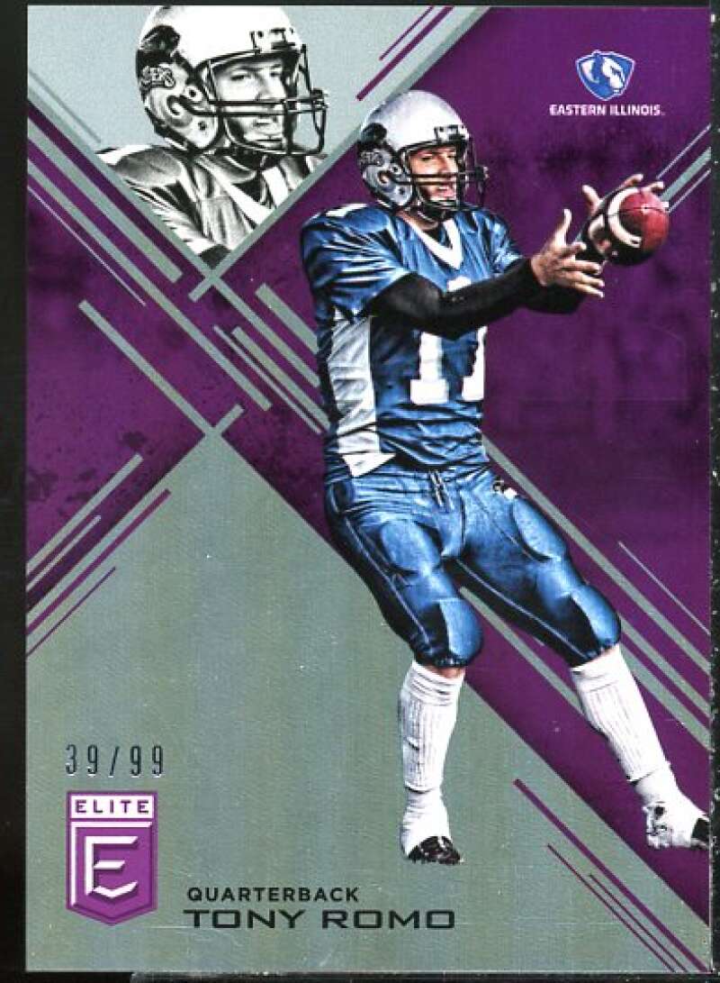 Tony Romo Card 2017 Elite Draft Picks Aspirations Purple #97  Image 1