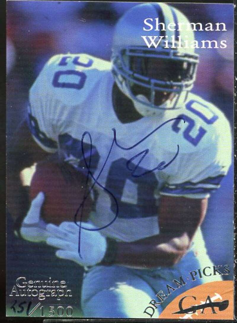 Sherman Williams Rookie Card 1997 Genuine Article Autographs #R6  Image 1