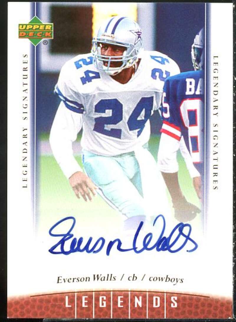 Everson Walls Card 2006 Upper Deck Legends Legendary Signatures #85  Image 1