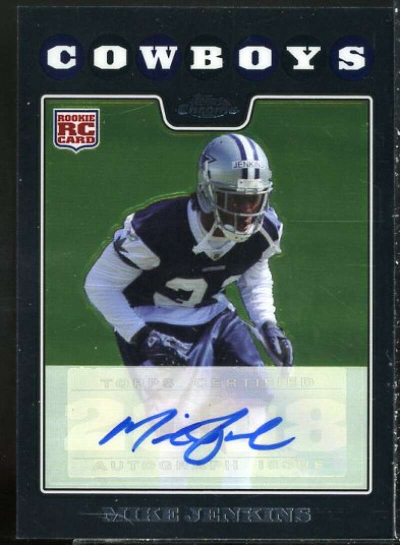 Mike Jenkins Rookie Card 2008 Topps Chrome Rookie Autographs #TC260  Image 1