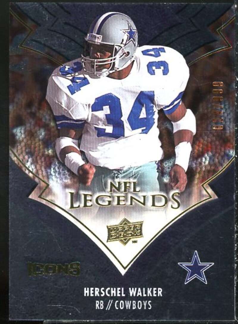 Herschel Walker Card 2008 Upper Deck Icons NFL Legends #LEG10  Image 1