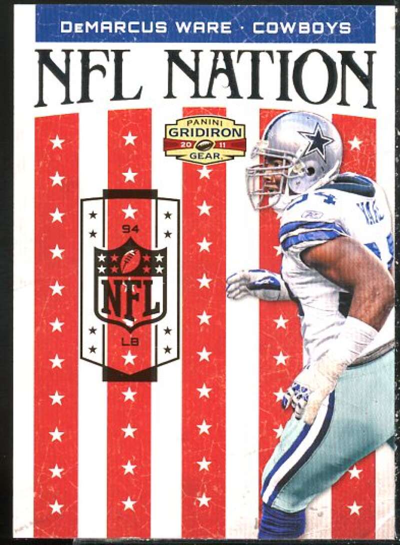 DeMarcus Ware Card 2011 Panini Gridiron Gear NFL Nation Silver #4  Image 1