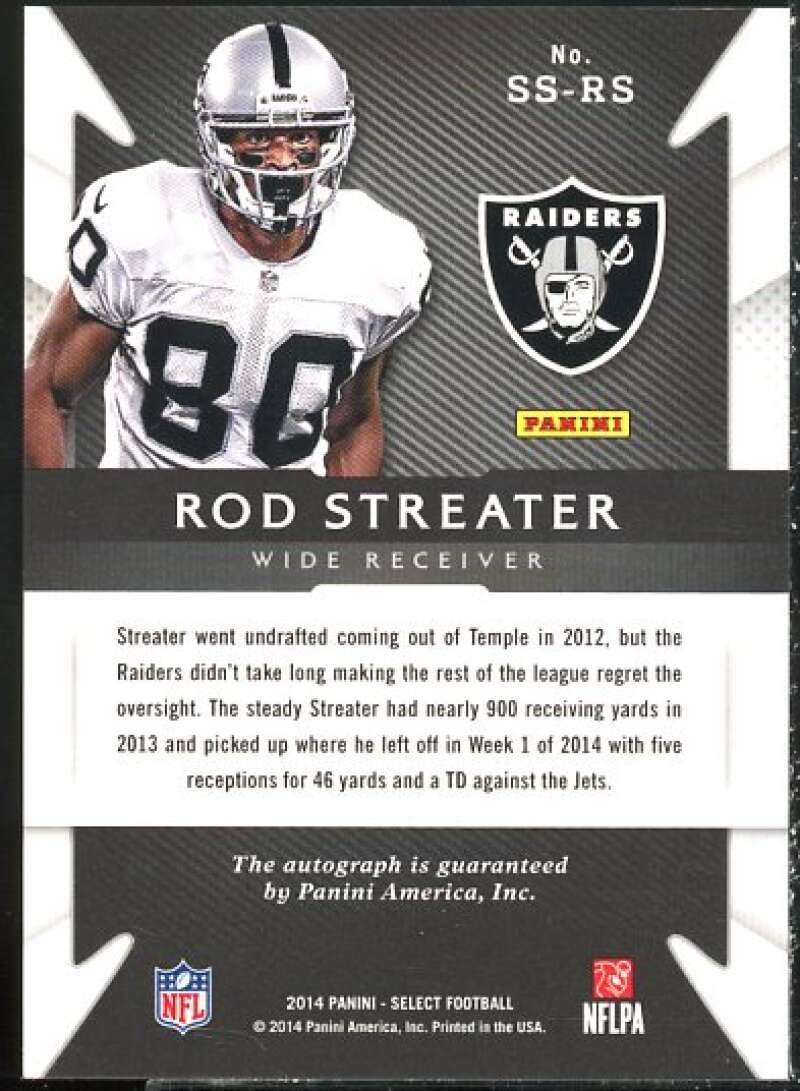 Rod Streater Rookie Card 2014 Select Signatures #68  Image 2