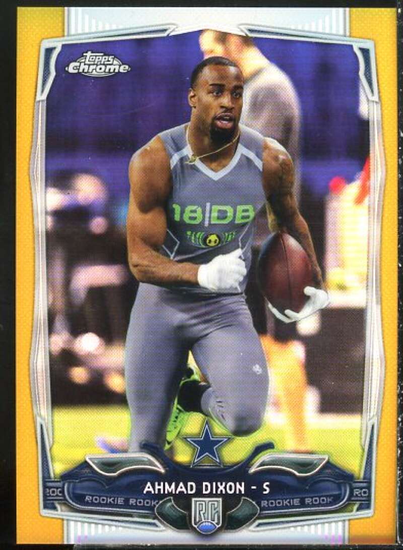 Ahmad Dixon Rookie Card 2014 Topps Chrome Gold Refractors #136  Image 1