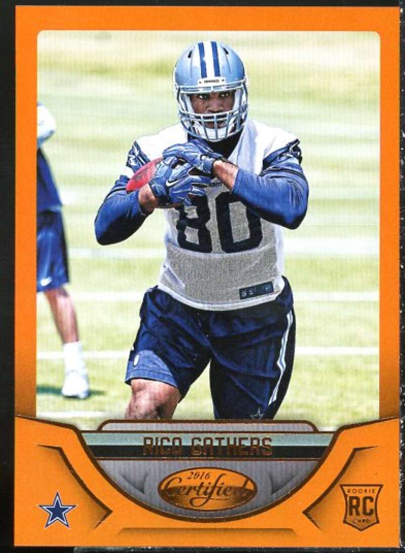 Rico Gathers Rookie Card 2016 Certified Mirror Orange #179  Image 1