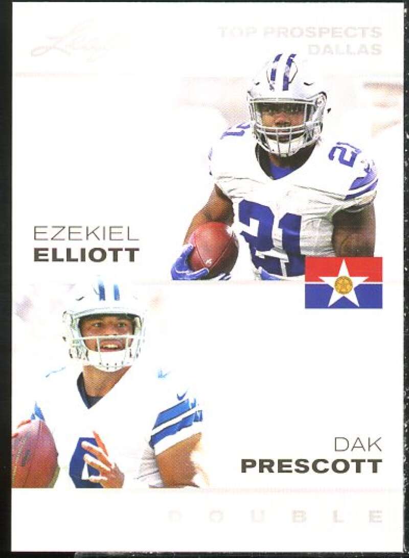 Dak Prescott Ezekiel Elliott Card 2016 Leaf Double EE-DP #  Image 1