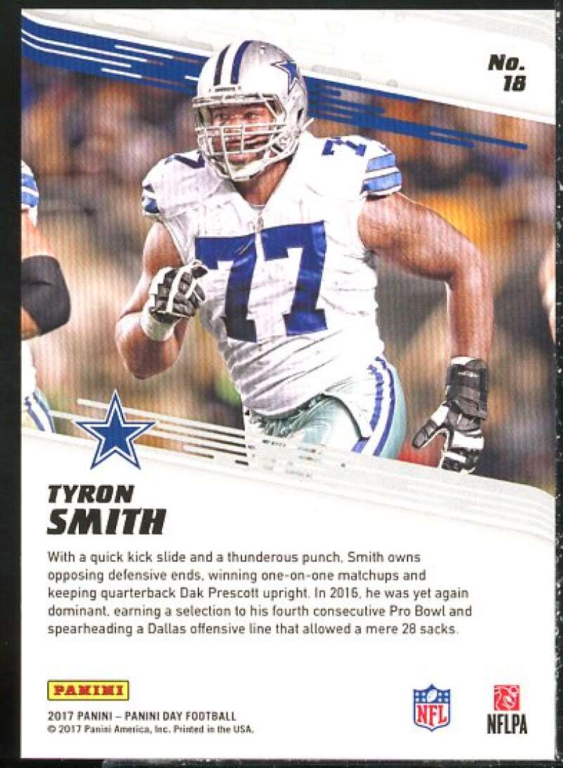 Tyron Smith Card 2017 Panini Kickoff Pyramids #18  Image 2