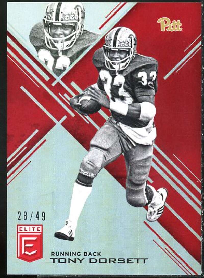 Tony Dorsett Card 2017 Elite Draft Picks Aspirations Red #96  Image 1