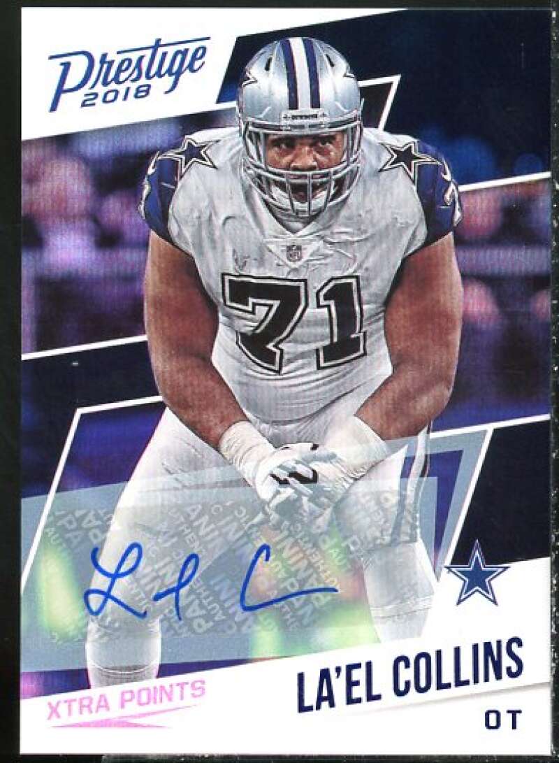 La'el Collins Card 2018 Prestige Veteran Signatures Xtra Points Blue #130  Image 1