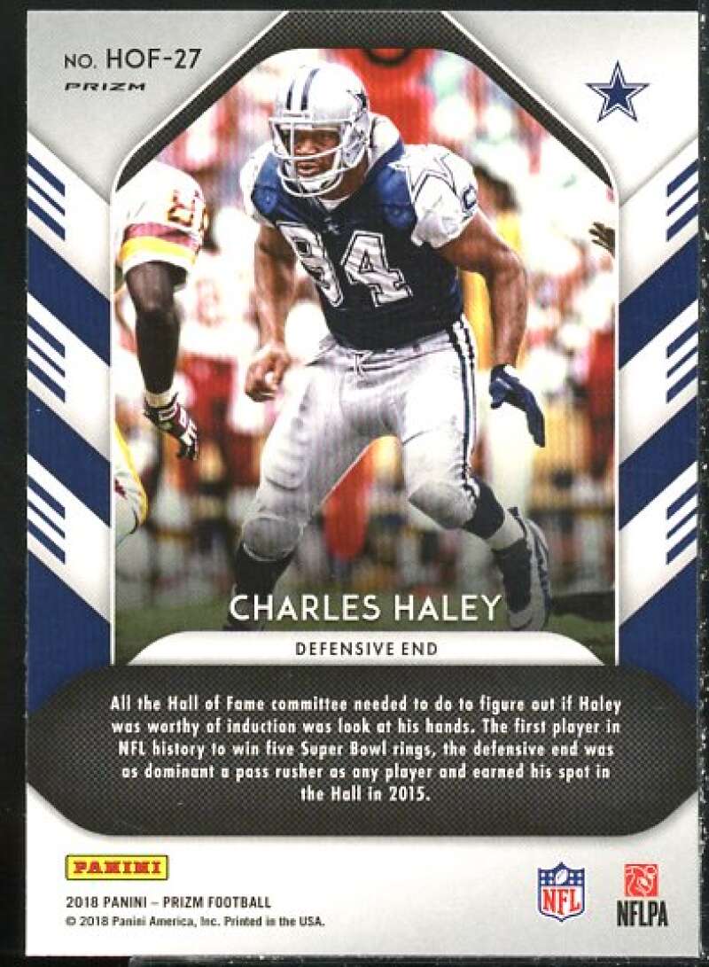 Charles Haley Card 2018 Panini Prizm Hall of Fame Prizms #27  Image 2