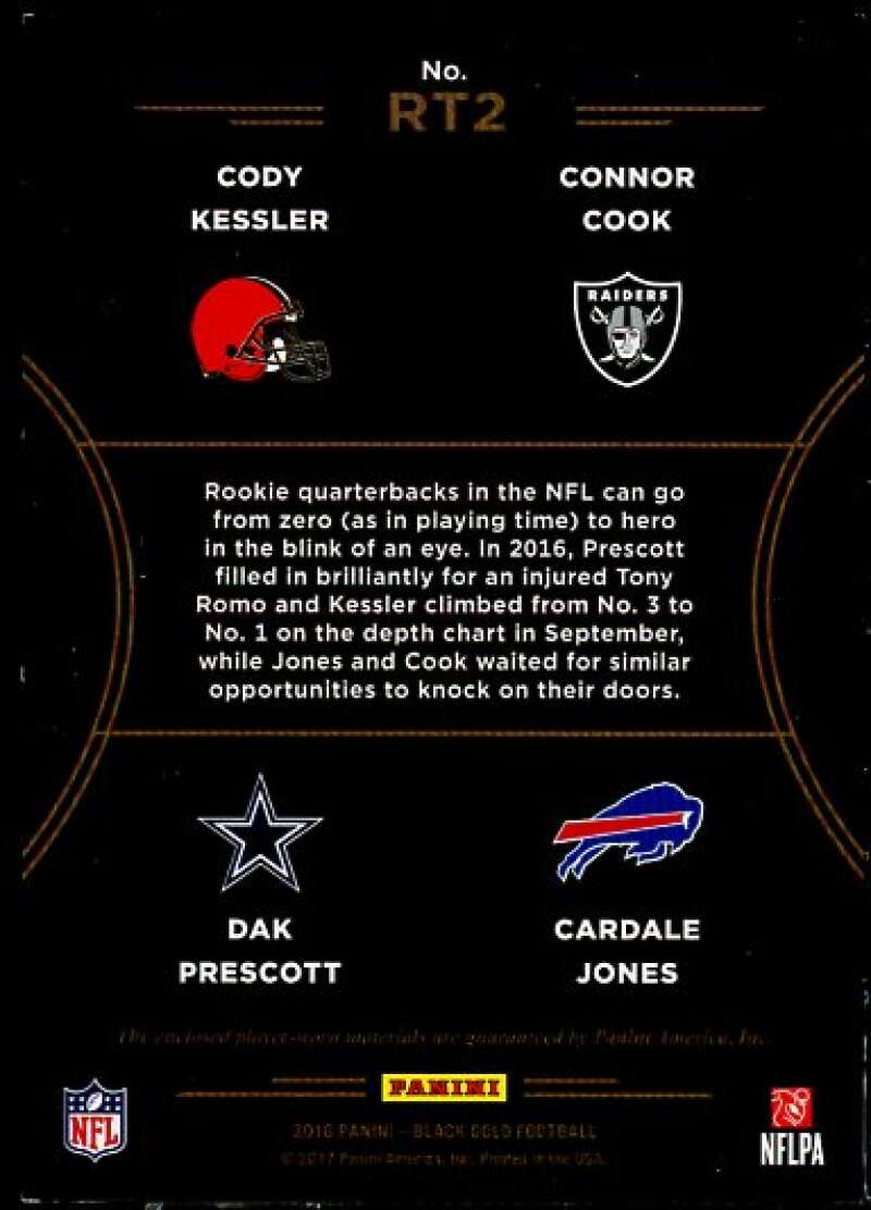 Jones/Kessler/Cook/Prescott 2016 Panini Black Gold Rookie Tetrad Materials #2  Image 2