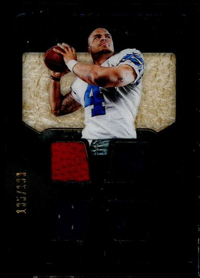 Dak Prescott 2016 Panini Black Gold Prospecting Quad Materials White Gold #5 Image 1