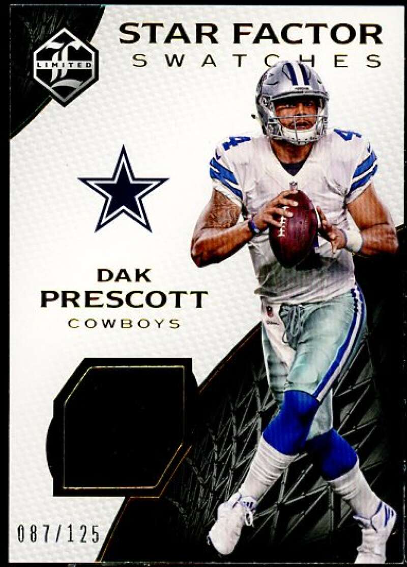 Dak Prescott Rookie Card 2016 Limited Star Factor Swatches #37  Image 1