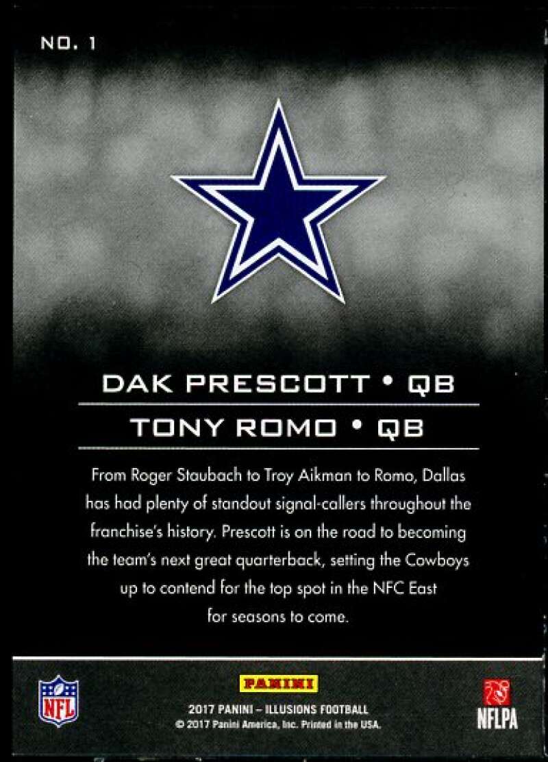 Dak Prescott/Tony Romo Card 2017 Panini Illusions Blue #1  Image 2