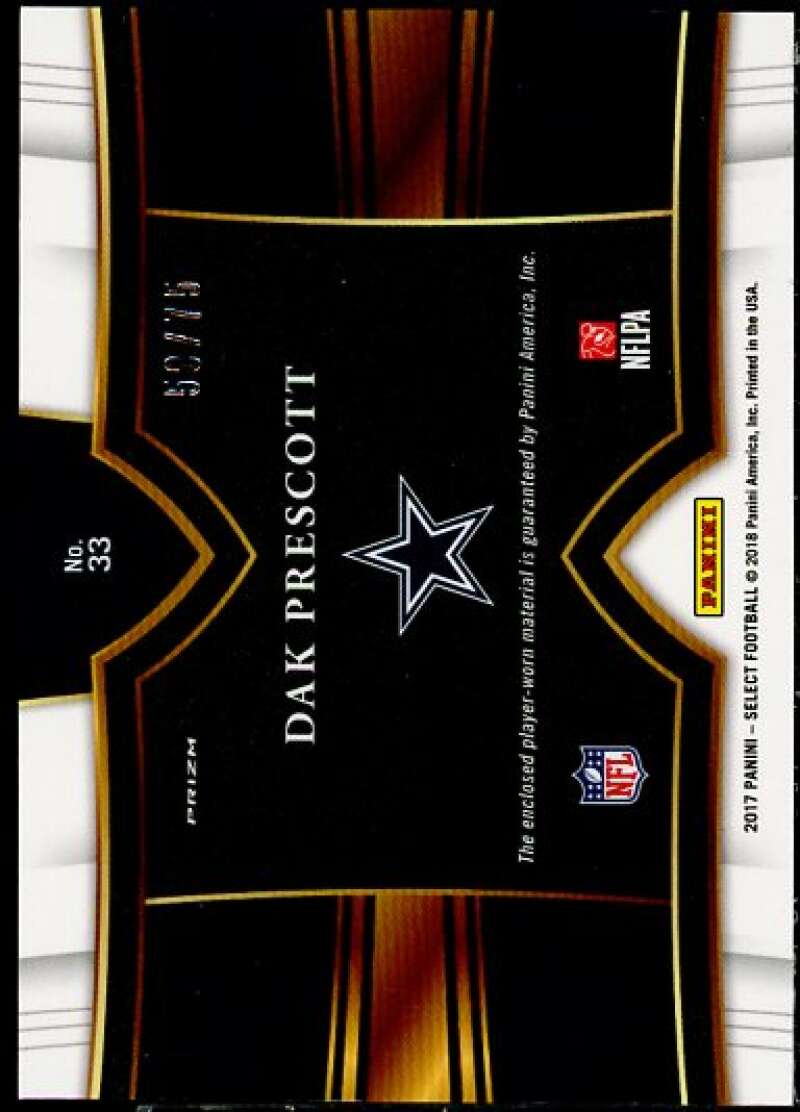 Dak Prescott Card 2017 Select Swatches Prizm Copper #33  Image 2