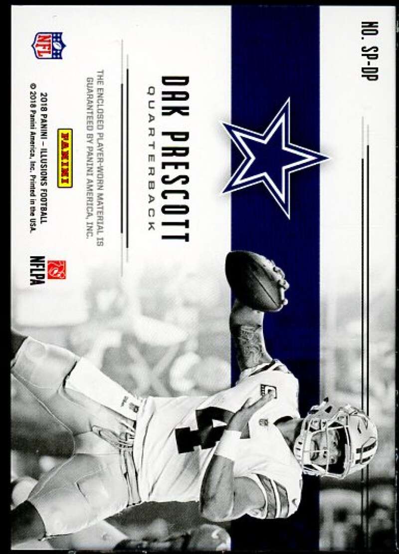 Dak Prescott Card 2018 Panini Illusions Spotlight Memorabilia #4  Image 2