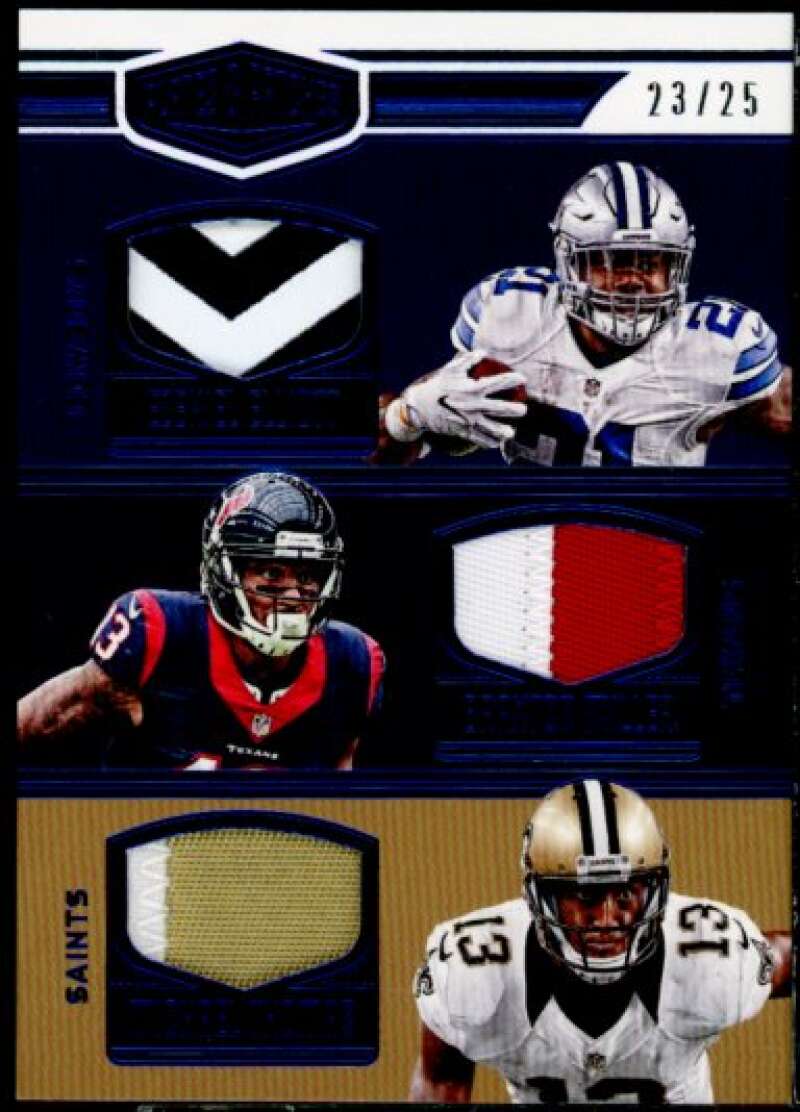 Miller/Thomas/Elliott 2016 Plates n Patches Rookie Triple Combo Patches Blue #6  Image 1