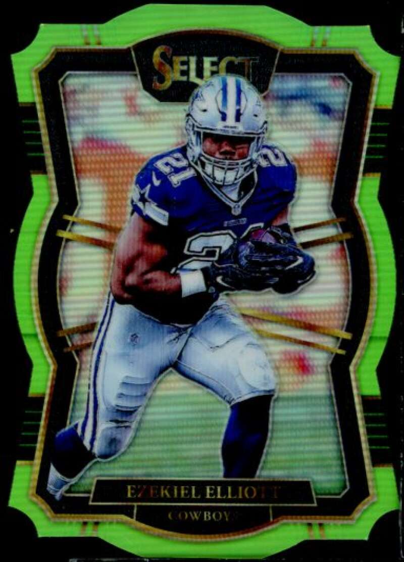 Ezekiel Elliott Card 2017 Select Prizm Neon Green #172  Image 1