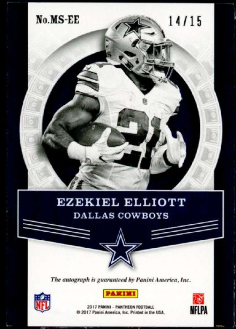 Ezekiel Elliott Card 2017 Panini Pantheon Milestone Scripts #30  Image 2