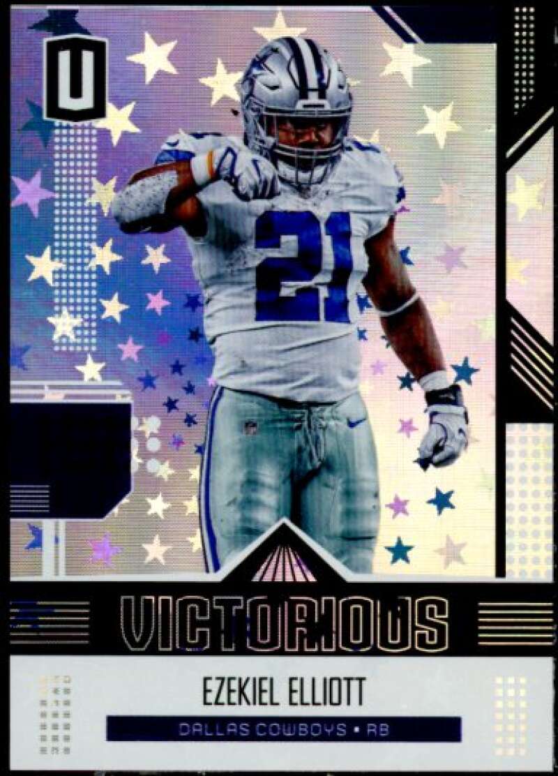 Ezekiel Elliott Card 2018 Panini Unparalleled Victorious Astral #4  Image 1