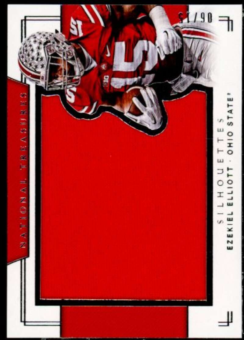 Ezekiel Elliott Card 2018 Panini National Treasures Collegiate Silhouettes #3  Image 1