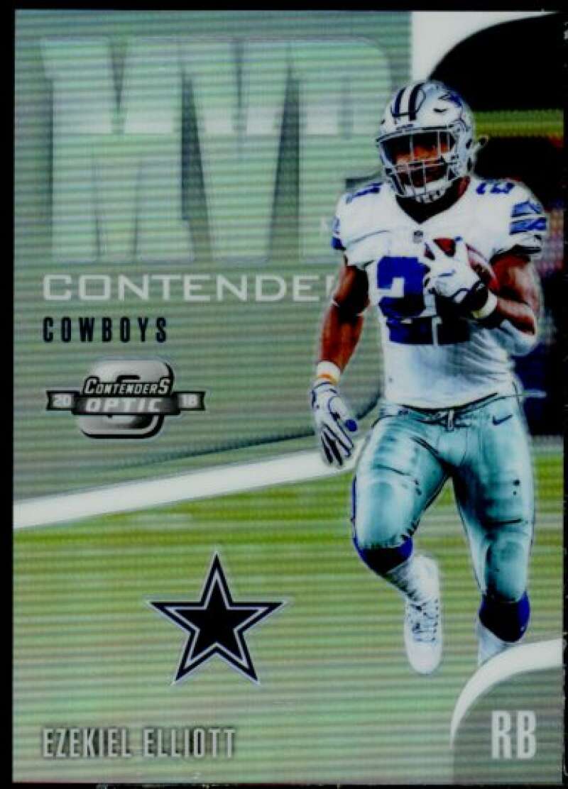 Ezekiel Elliott Card 2018 Panini Contenders Optic MVP Contenders #7  Image 1