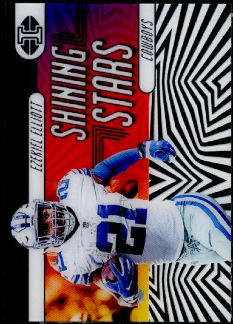 Ezekiel Elliott Card 2019 Panini Illusions Shining Stars Blue #4  Image 1