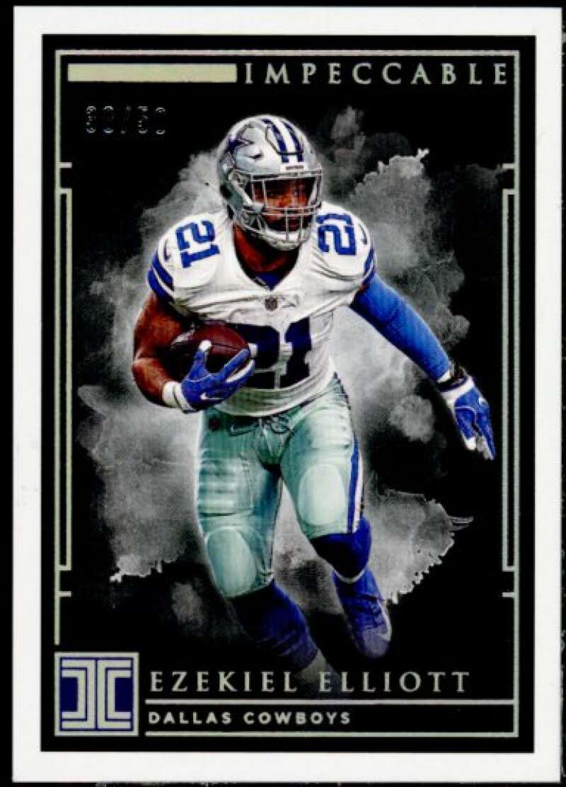 Ezekiel Elliott Card 2019 Panini Impeccable Silver #51  Image 1