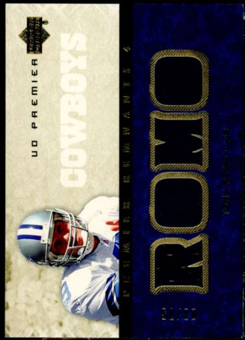 Tony Romo Card 2007 Upper Deck Premier Remnants Quad Gold #PR4TR  Image 1