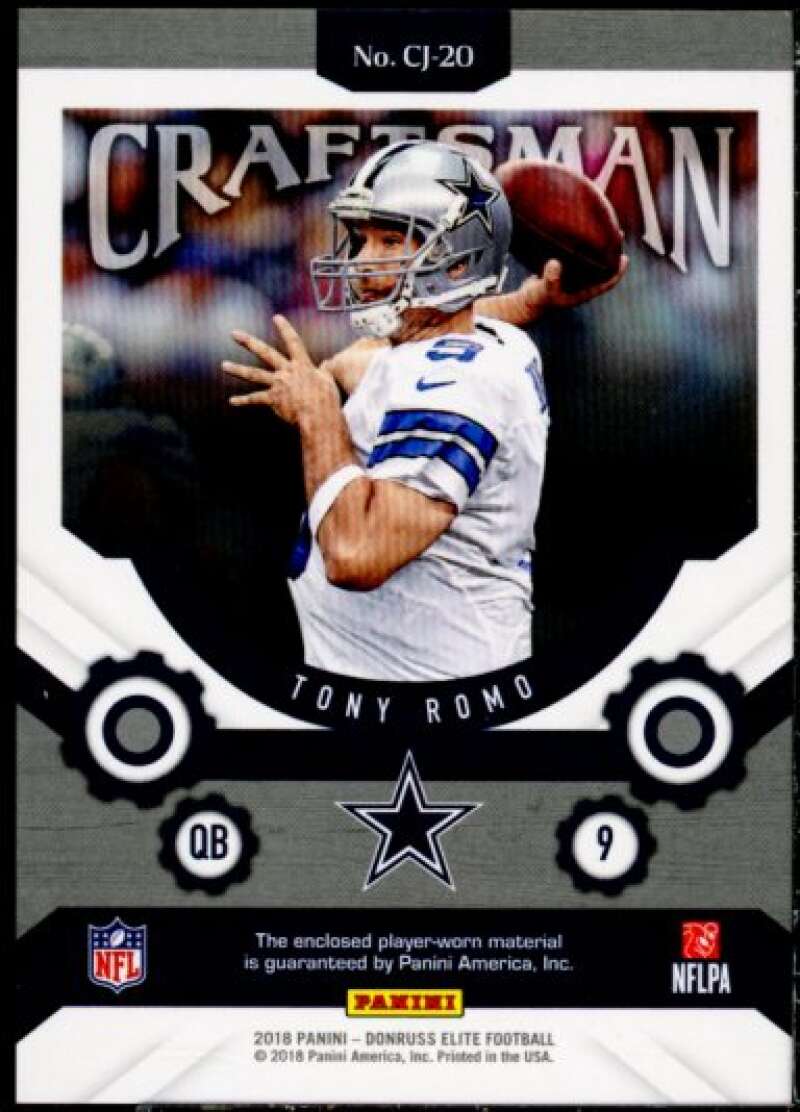 Tony Romo Card 2018 Elite Craftsman Jerseys #CJ20  Image 2