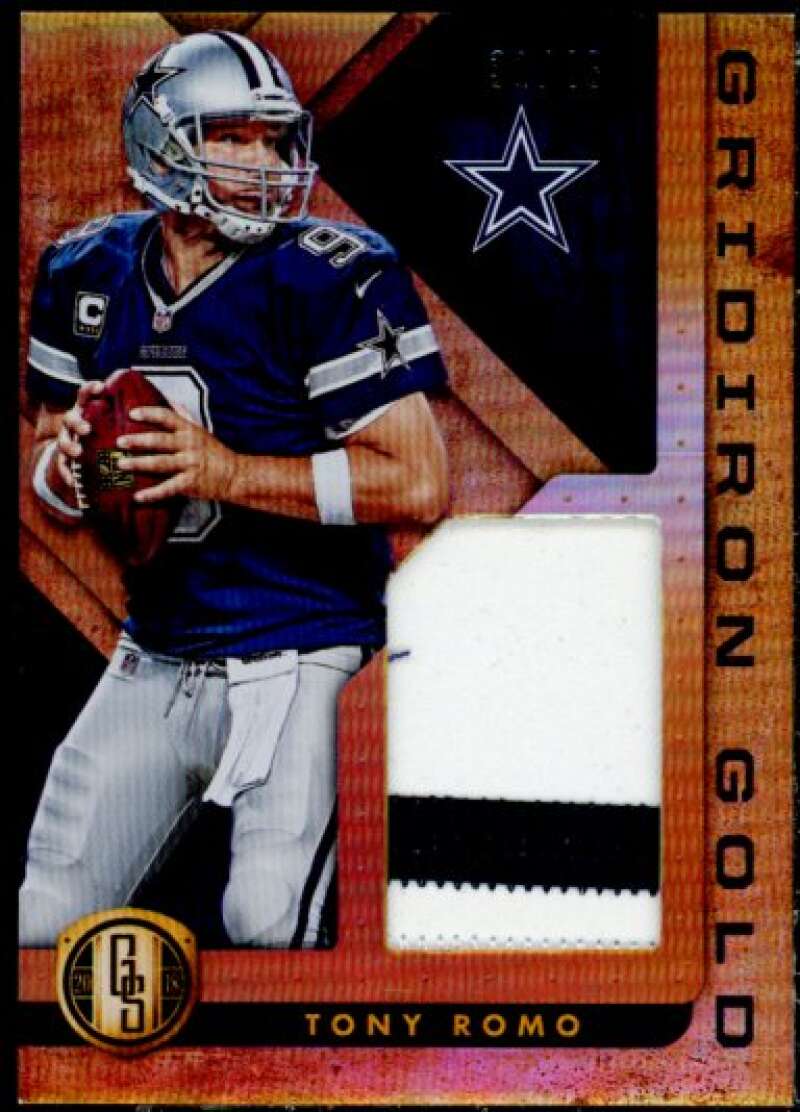 Tony Romo Card 2018 Panini Gold Standard Gridiron Gold Materials Prime #5  Image 1