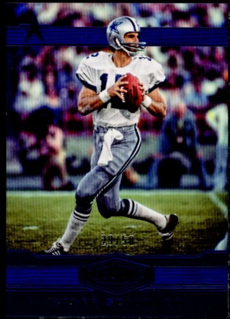 Roger Staubach RET Card 2016 Panini Plates and Patches Blue #149  Image 1