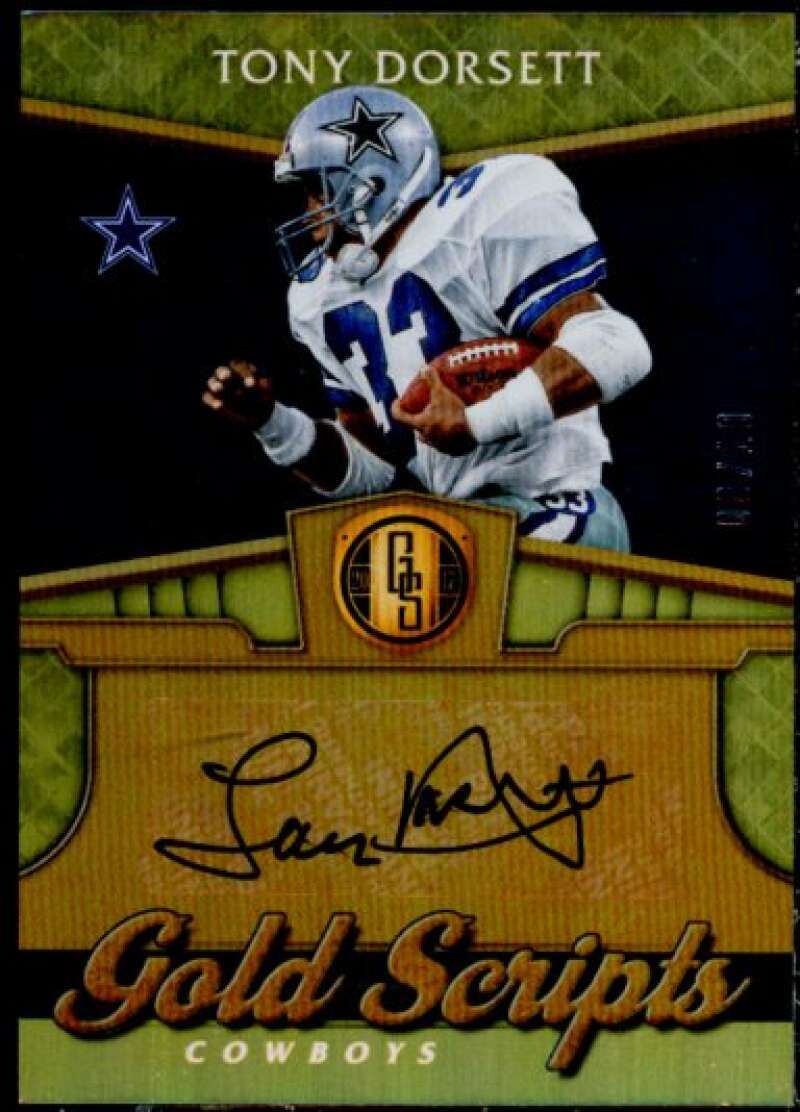 Tony Dorsett Card 2017 Panini Gold Standard Gold Scripts #12  Image 1