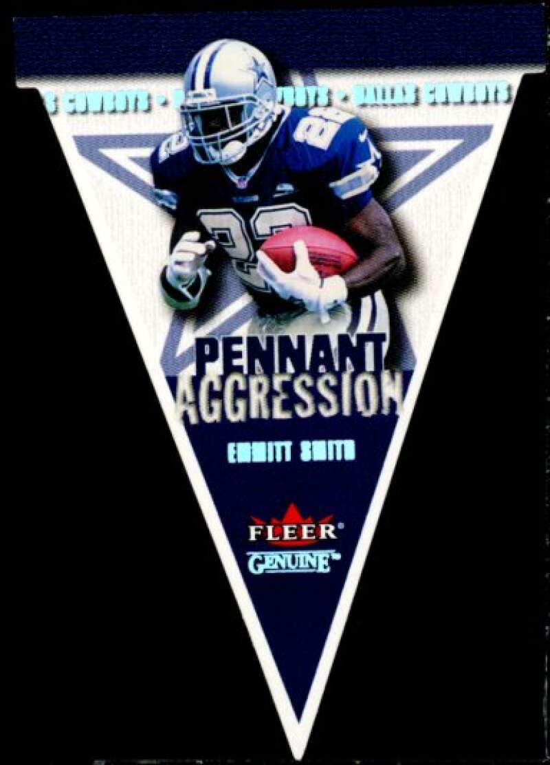 Emmitt Smith Card 2001 Fleer Genuine Pennant Aggression #3  Image 2