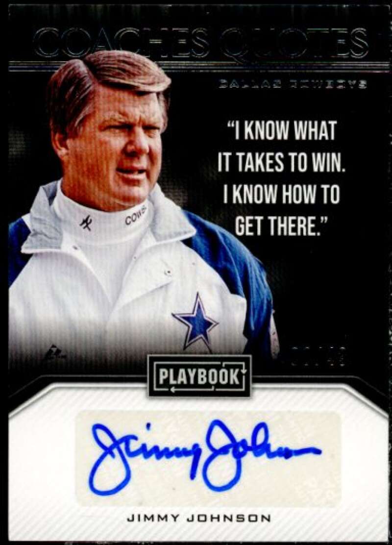Jimmy Johnson Card 2018 Panini Playbook Coaches Quotes #5  Image 1