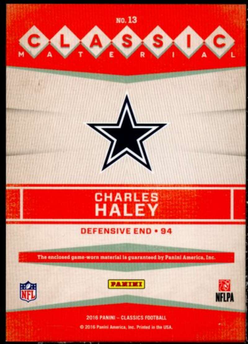 Charles Haley Card 2016 Classics Classic Material #13  Image 2