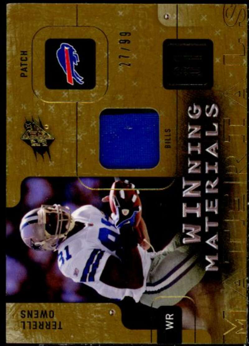 Terrell Owens Card 2009 SPx Winning Materials Patch #WTO  Image 1