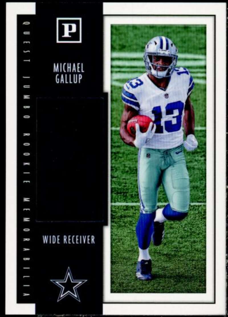 Michael Gallup Rookie Card 2018 Panini Quest Jumbo Rookie Memorabilia #31  Image 1