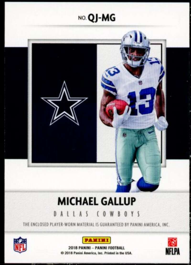 Michael Gallup Rookie Card 2018 Panini Quest Jumbo Rookie Memorabilia #31  Image 2