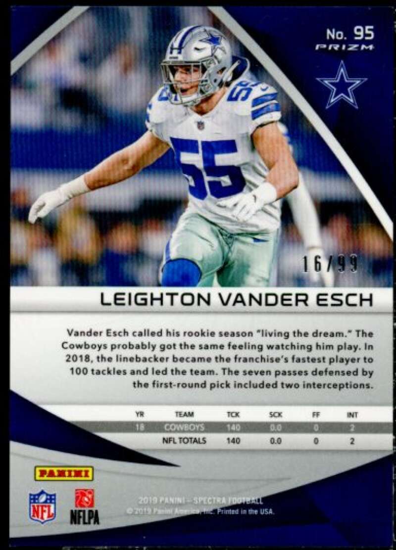 Leighton Vander Esch Card 2019 Panini Spectra #95  Image 2