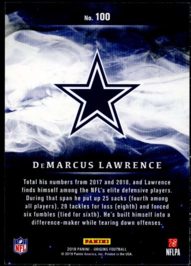 DeMarcus Lawrence Card 2019 Panini Origins Blue #100  Image 2