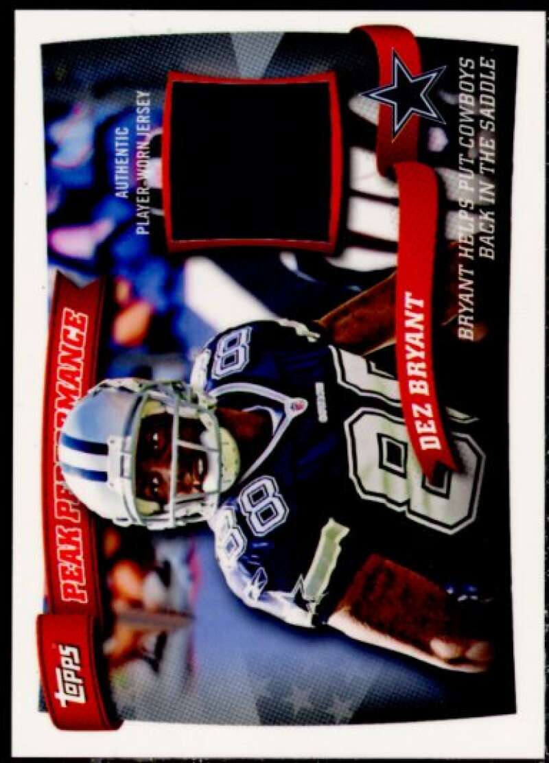 Dez Bryant Rookie Card 2010 Topps Peak Performance Relics #PPRDB  Image 1