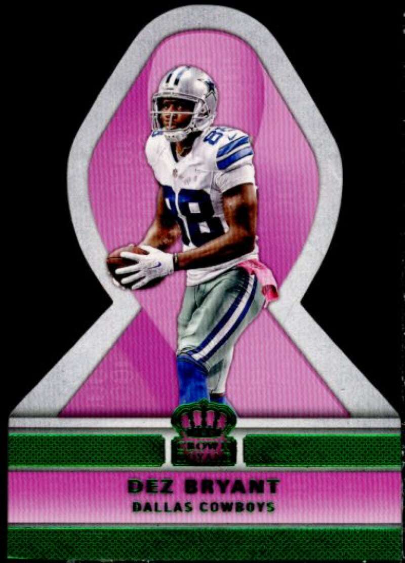 Dez Bryant Card 2015 Crown Royale Pink Ribbons Green #PR2  Image 1