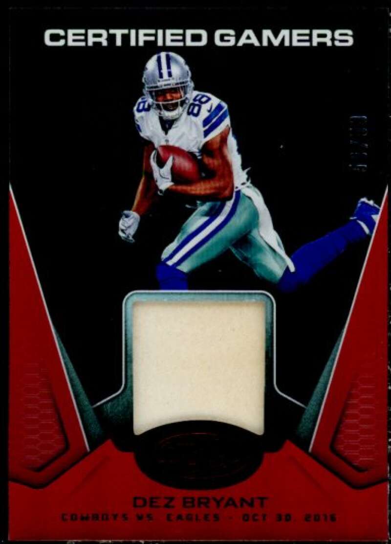 Dez Bryant Card 2017 Certified Gamers Jerseys Mirror Red #3  Image 1